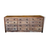 Cabinetmaker's workshop furniture with 12 drawers circa 30's/40's