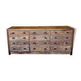 Cabinetmaker's workshop furniture with 12 drawers circa 30's/40's