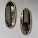 Pair of oval mirrors 1900 gilded stucco