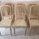 6 chaises cannées art déco rénovées
