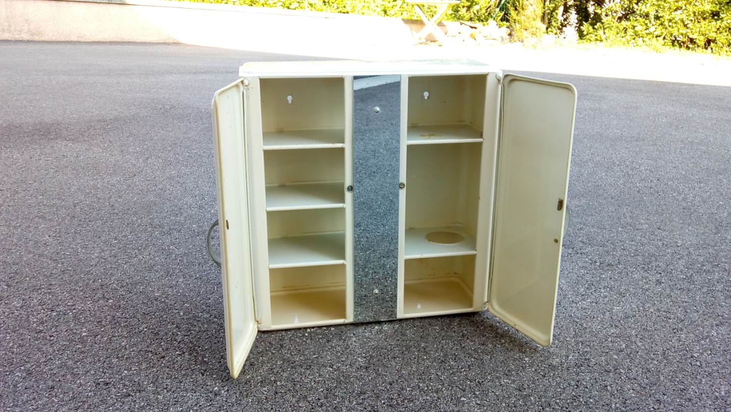 Vintage medicine cabinet mirror