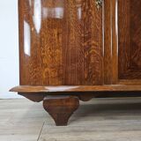 Buffet Art Déco en chêne pour salle à manger avec plateau en marbre