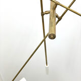 Asymmetric Italian Brass Ceiling Lamp  Style, 1950s Mid-Century