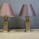 Lampes de table en étain vintage, années 1970 - ensemble de 2