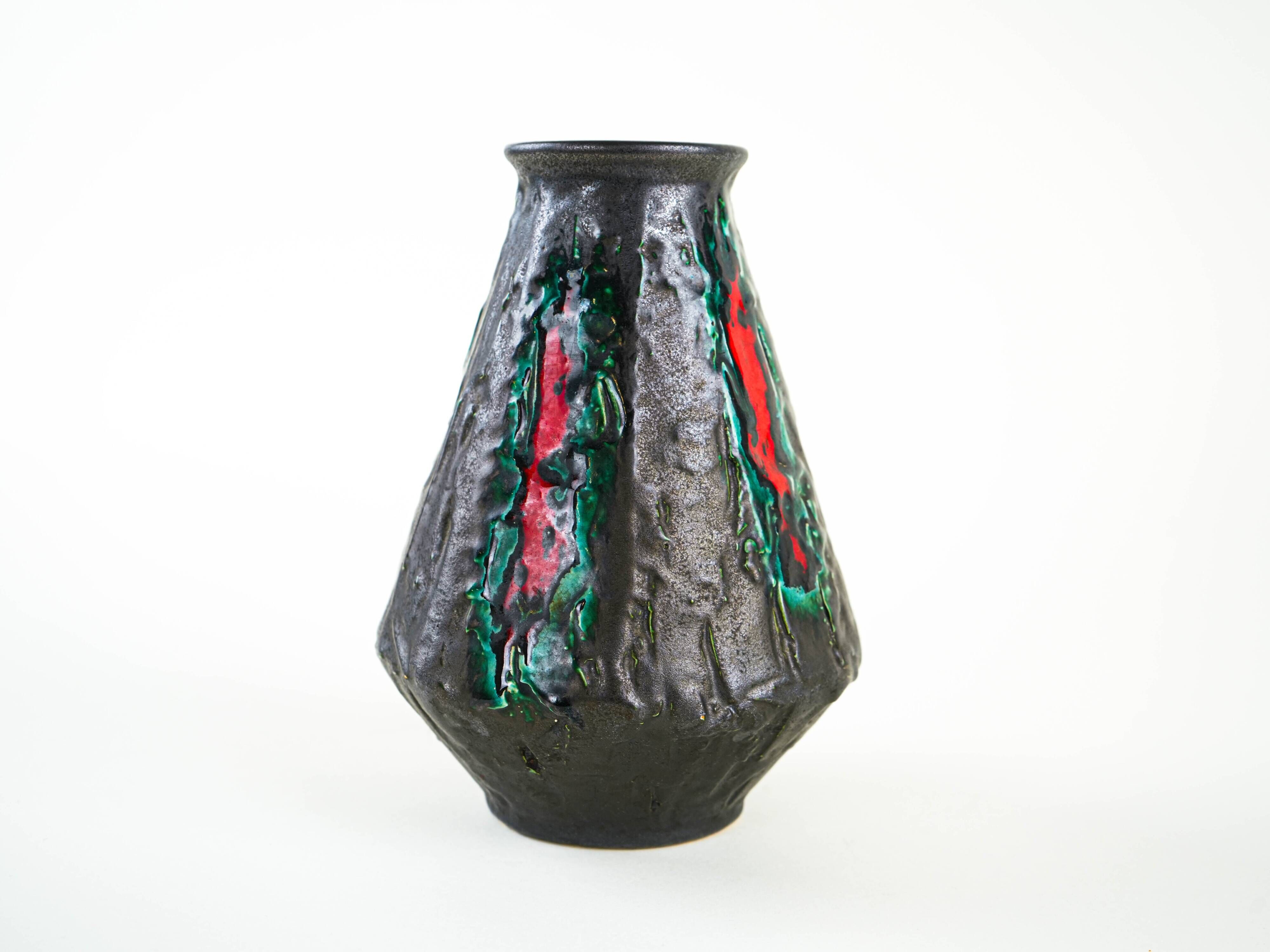 Ceramic vase, German design, 1970s, made in West Germany