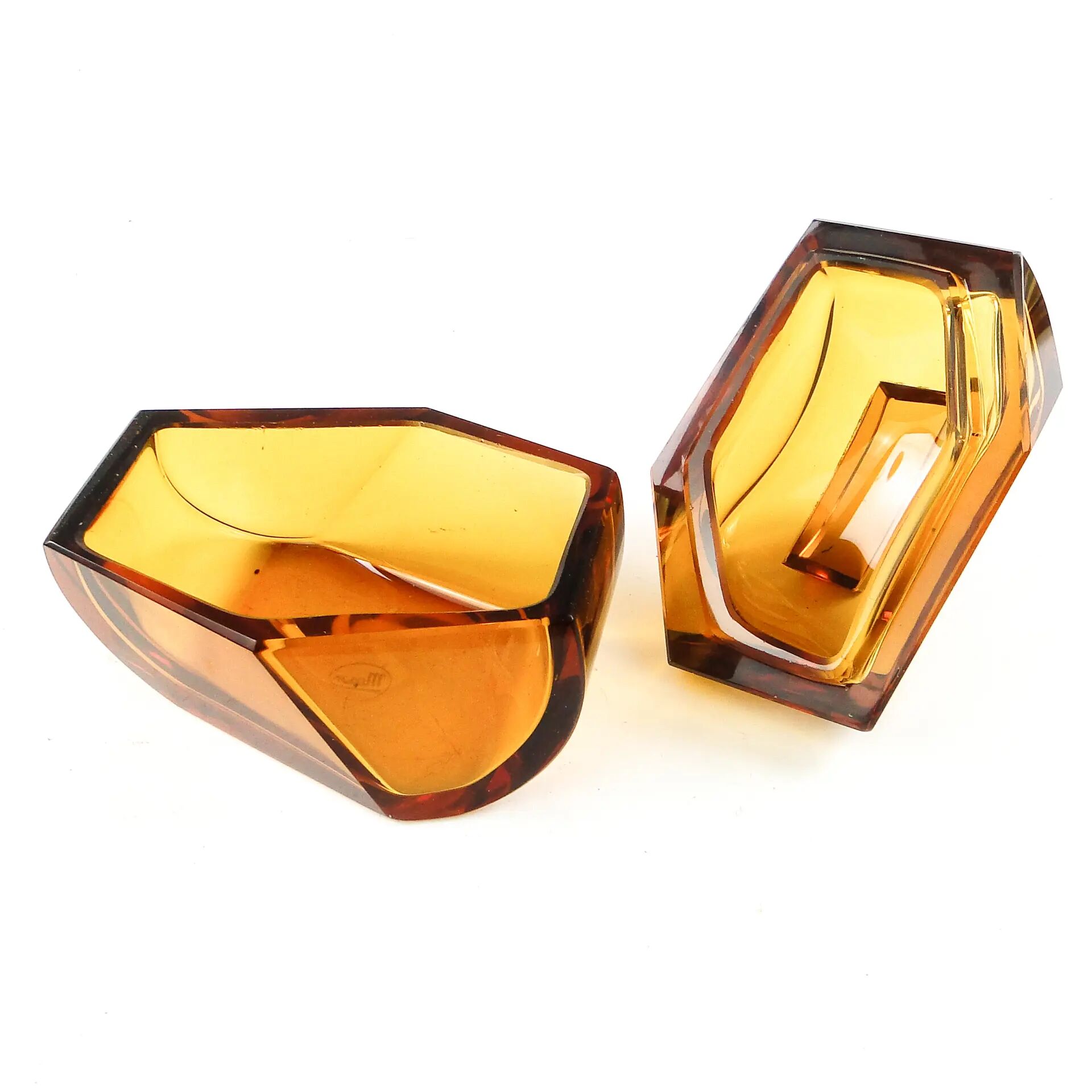 Art Deco bonbonniere, crystal, Moser, Bohemia, Czechoslovakia, 1930s