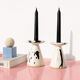 Karsten Nielsen KN Denmark Rare Postmodern Splatter Ceramic Candlestic