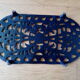 Black enamelled cast iron dish
