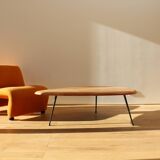 Free-form coffee table in solid wood