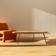 Table basse forme libre en bois massif