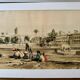 Orientalist engraving, view of the Shereef Bey Palace in Cairo, 20th century