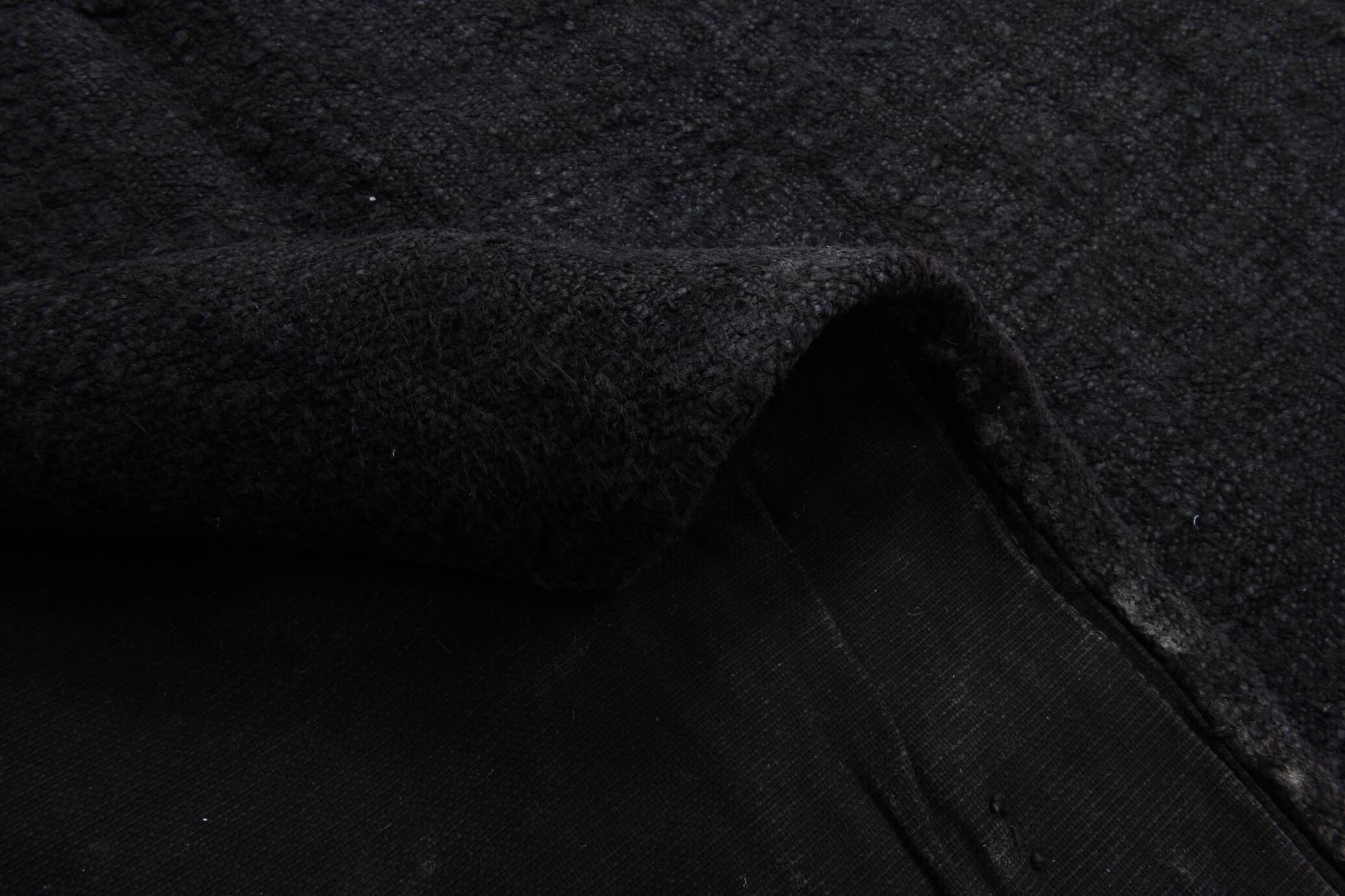 5x7 Dark Navy Blue Solid Turkish Vintage Kilim Rug For Bedroom, 156x223 Cm