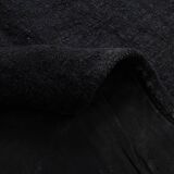 5x7 Dark Navy Blue Solid Turkish Vintage Kilim Rug For Bedroom, 156x223 Cm