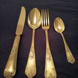 Antique silver-plated flatware set. Complete service for 12 people.