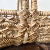 Vintage wicker woven basket