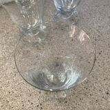 5 verres à eau en verre