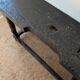 Console / old solid wood jeweler's workbench, turned legs