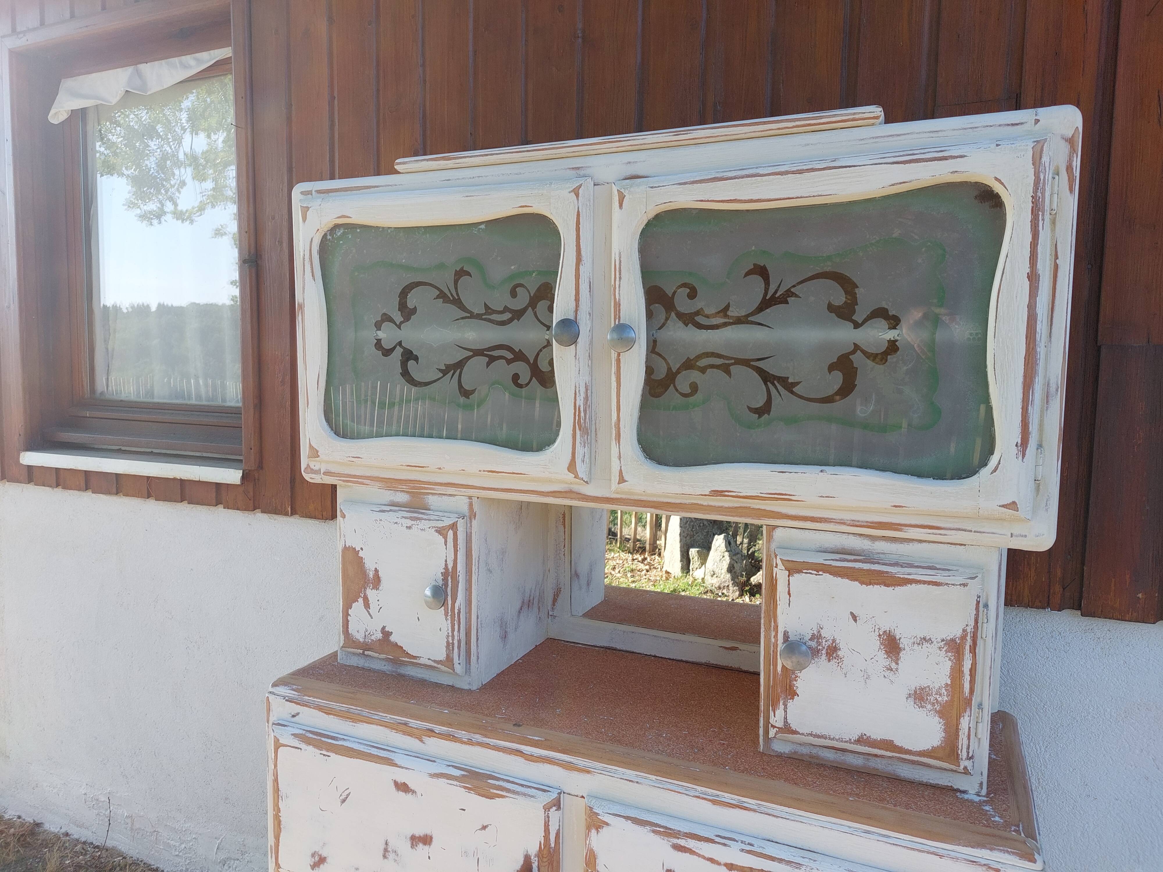 Mado chippy paint white sideboard