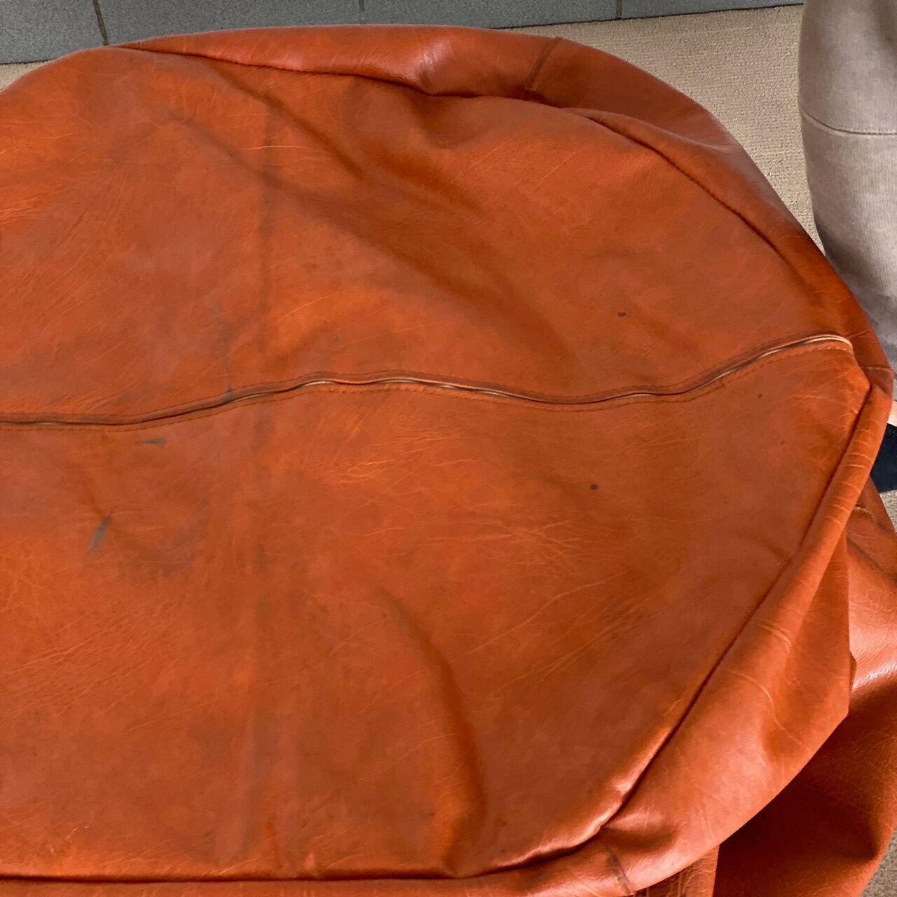 Bean bag - faux cognac leather