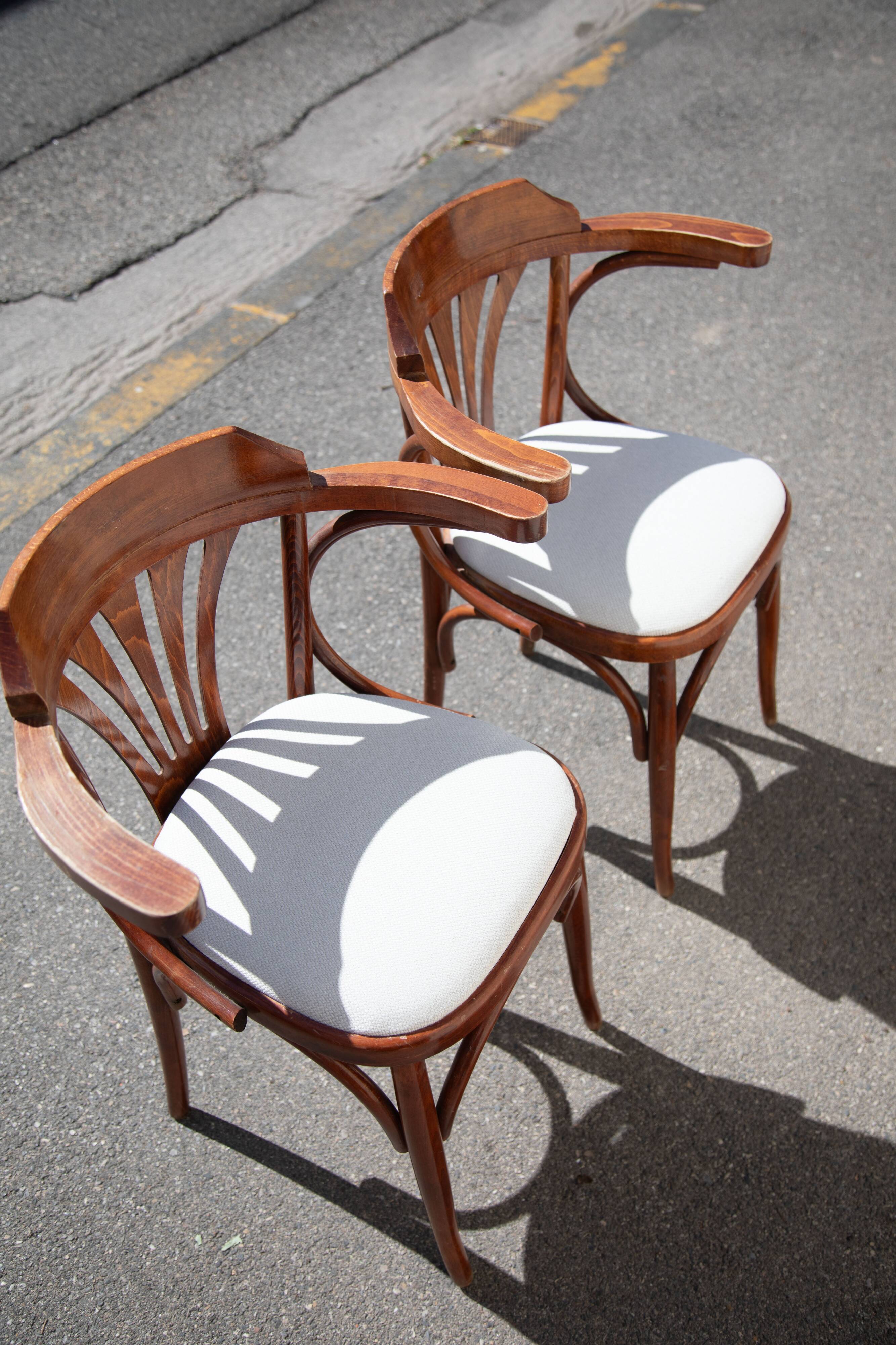 paire de chaises Bistro bois courbé