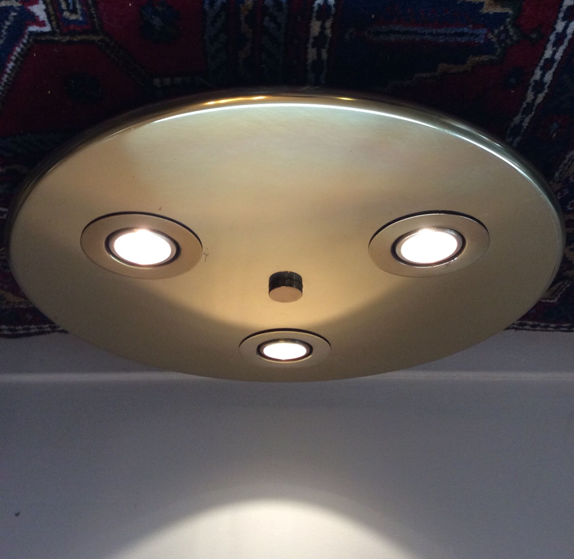 Brass ceiling lamp from the 70s