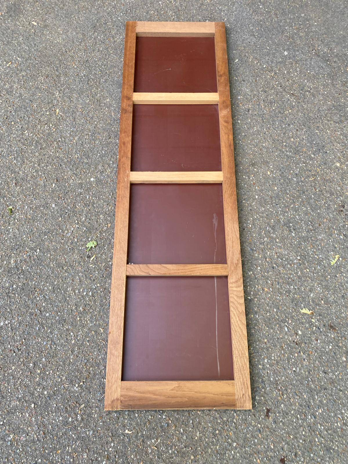 Vintage Scandinavian mirror in solid oak 42x148.