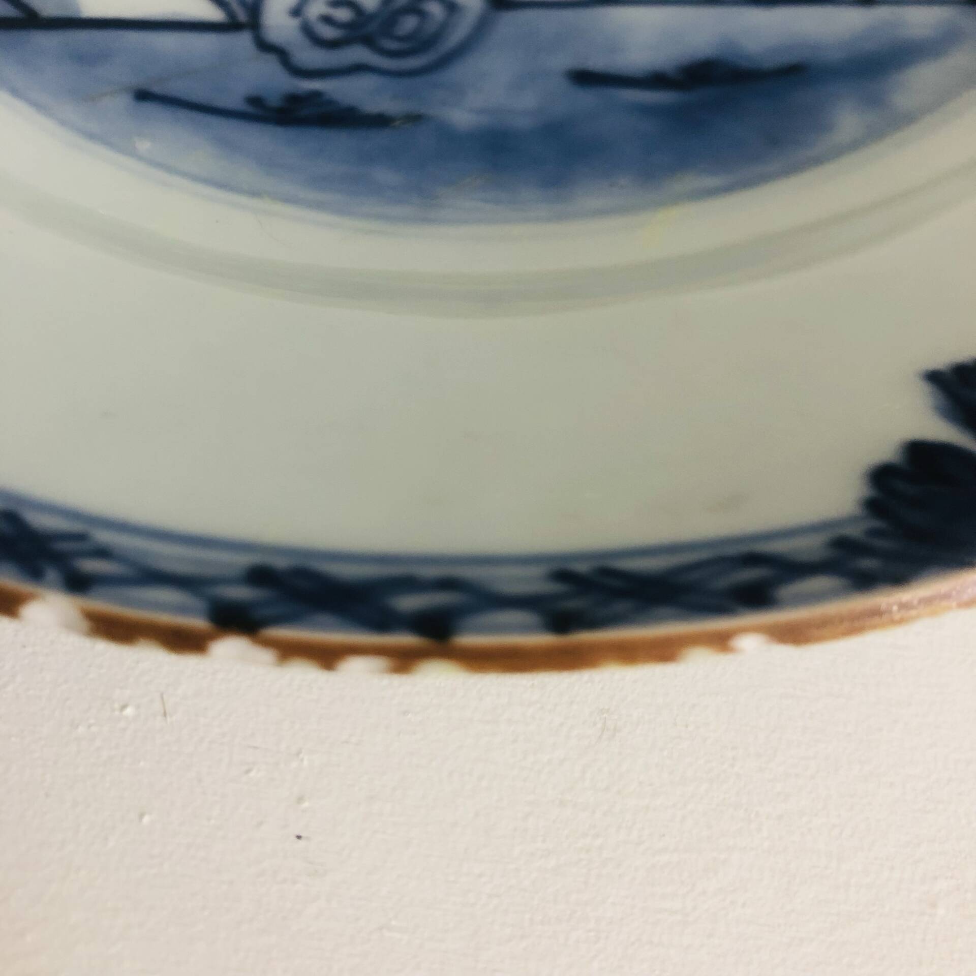 Blue and white porcelain plate from China