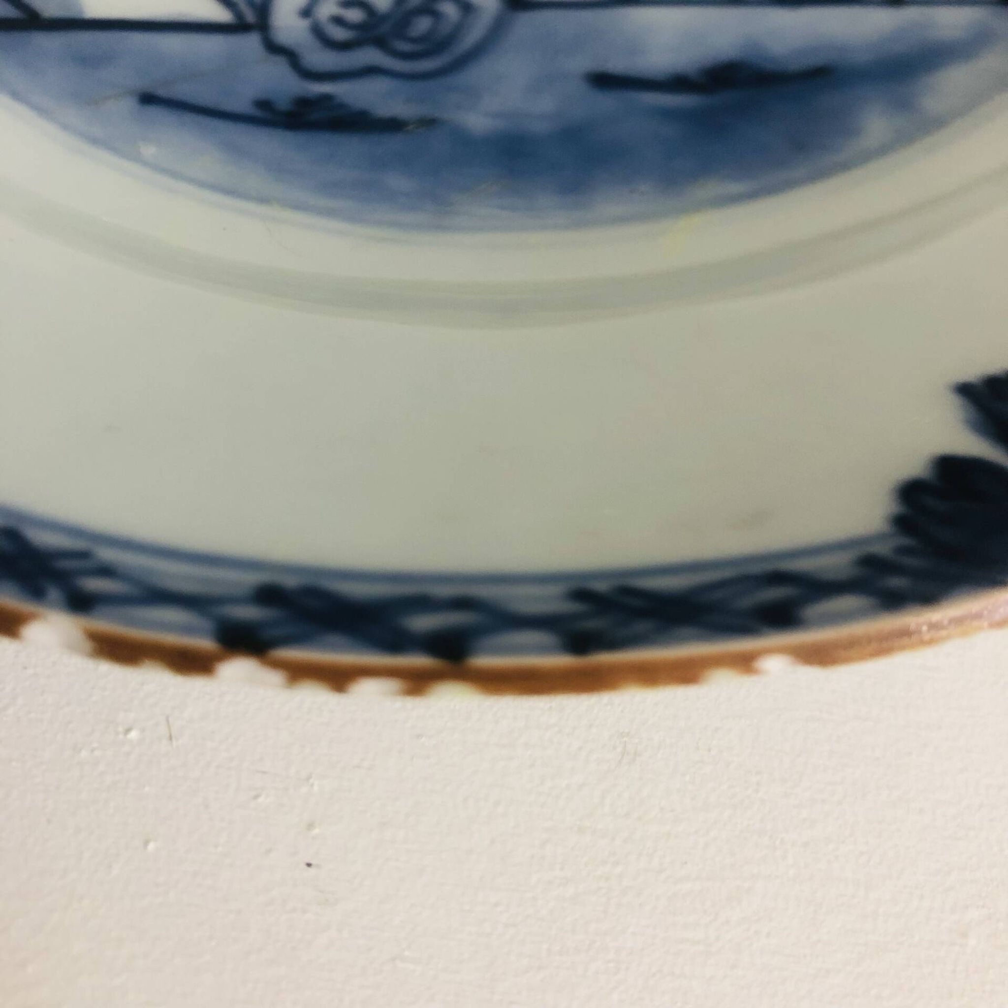 Blue and white porcelain plate from China