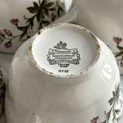 Pagnossin earthenware floral coffee cups, Treviso, Italy.