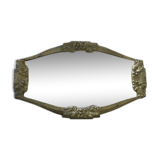Art Deco mirror in gold metal - 39x23cm