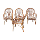 Set of wicker armchairs