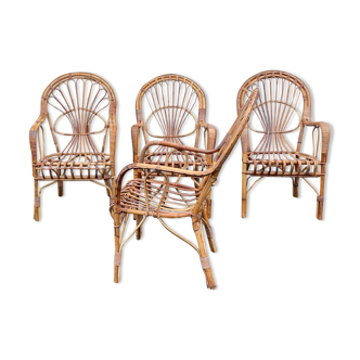 Set of wicker armchairs