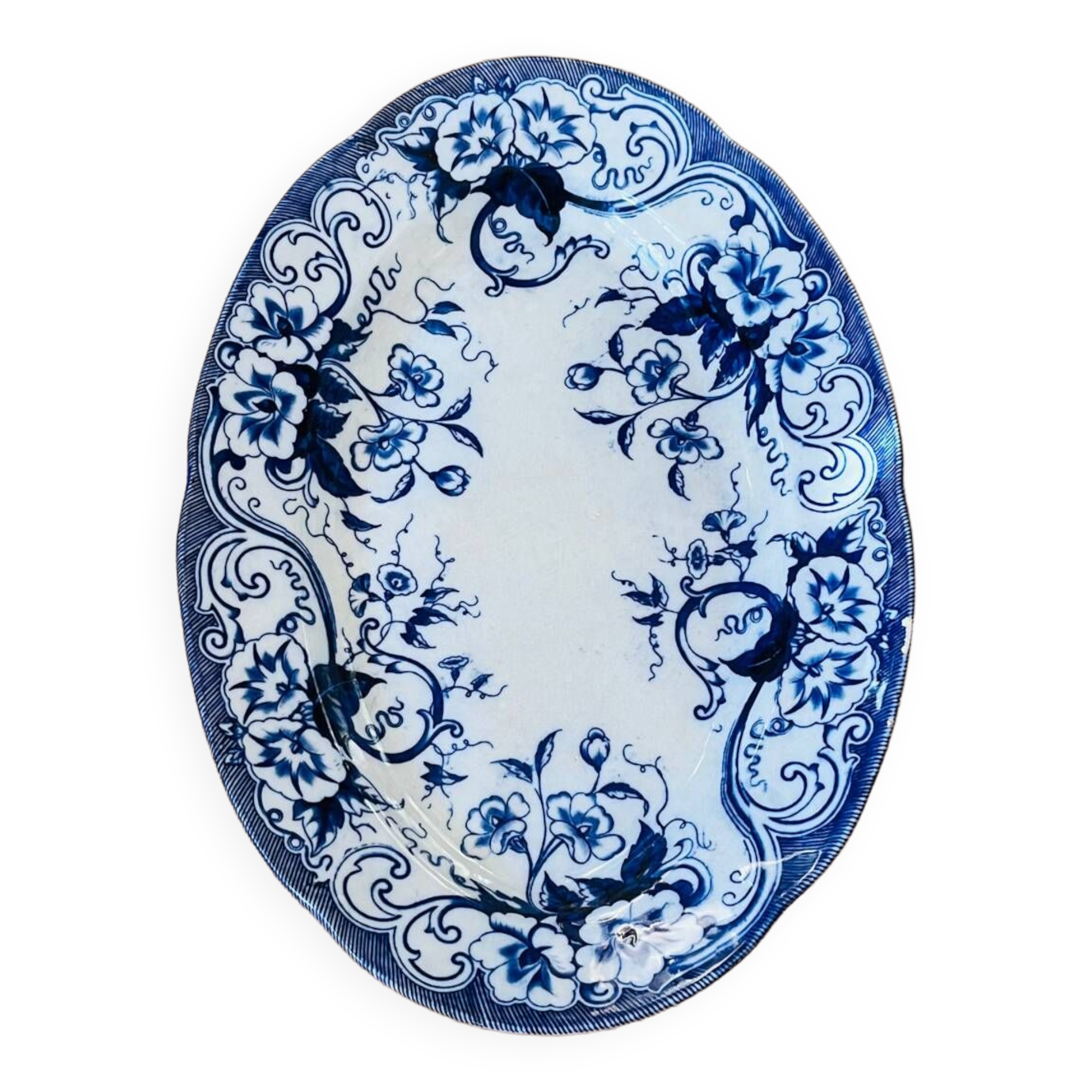 Oval dish Creil and Montereau