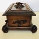 Ancient carved wooden box