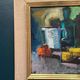 Original Swedish Oil on Canvas – Abstract Still Life – Signed – Vintage