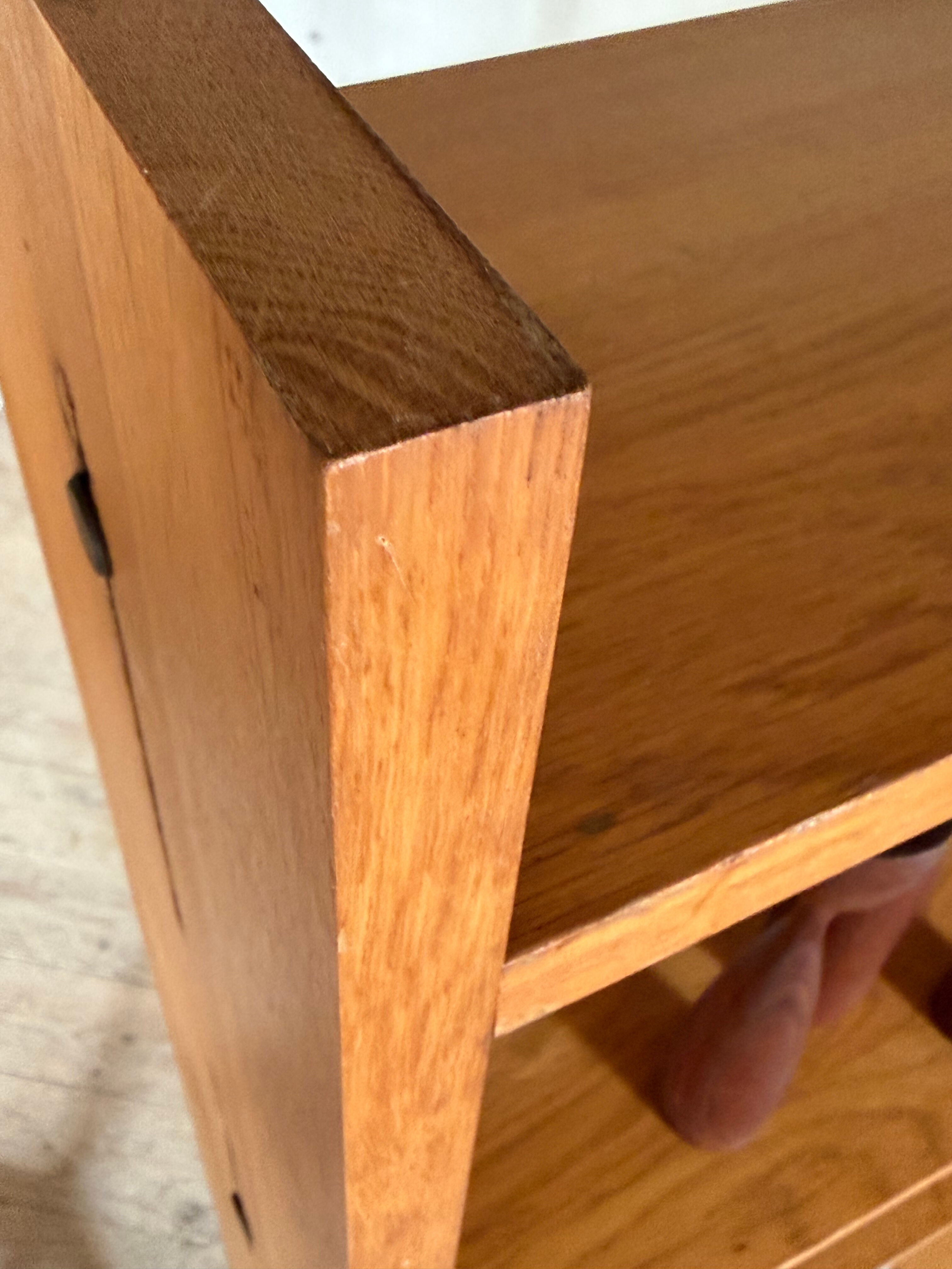 Vintage freestanding bookshelf in solid oak