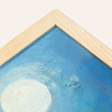 The moon, oil on plate