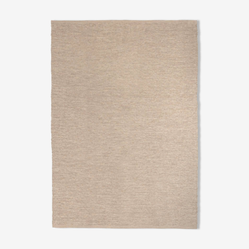 Beige recycled cotton rug 150 x 100 cm
