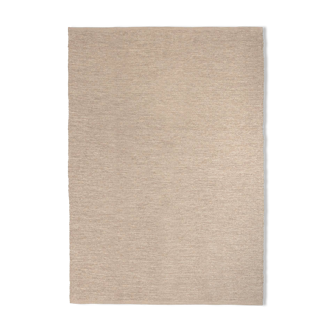 Beige recycled cotton rug 150 x 100 cm