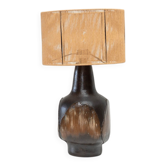 1970s dark glazed ceramic Danish lamp