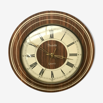 Pendule horloge ancienne Vedette formica années 70 vintage