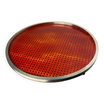 Centre de table en lucite et rotin de style Christian Dior, Italie, années 1970.