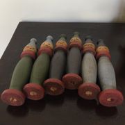 Set of Moulin Roty brand wooden bowling on roller cart, limited series.
