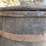 Harvest rack, wooden barrel