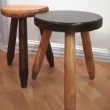 Two tripod stools wooden feet pencils