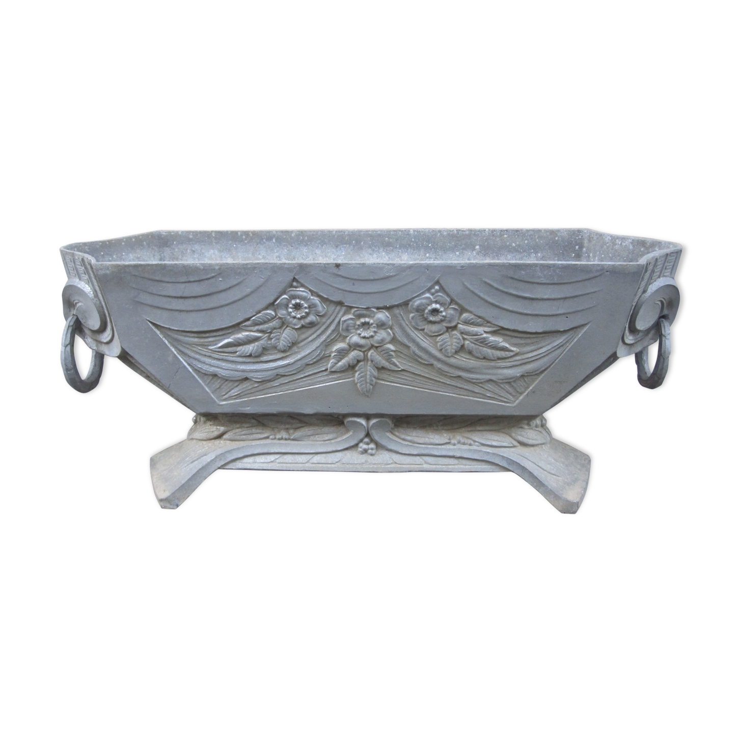Planter aluminum art deco style