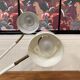 Paire de grandes lampes industrielles modulables 1950.