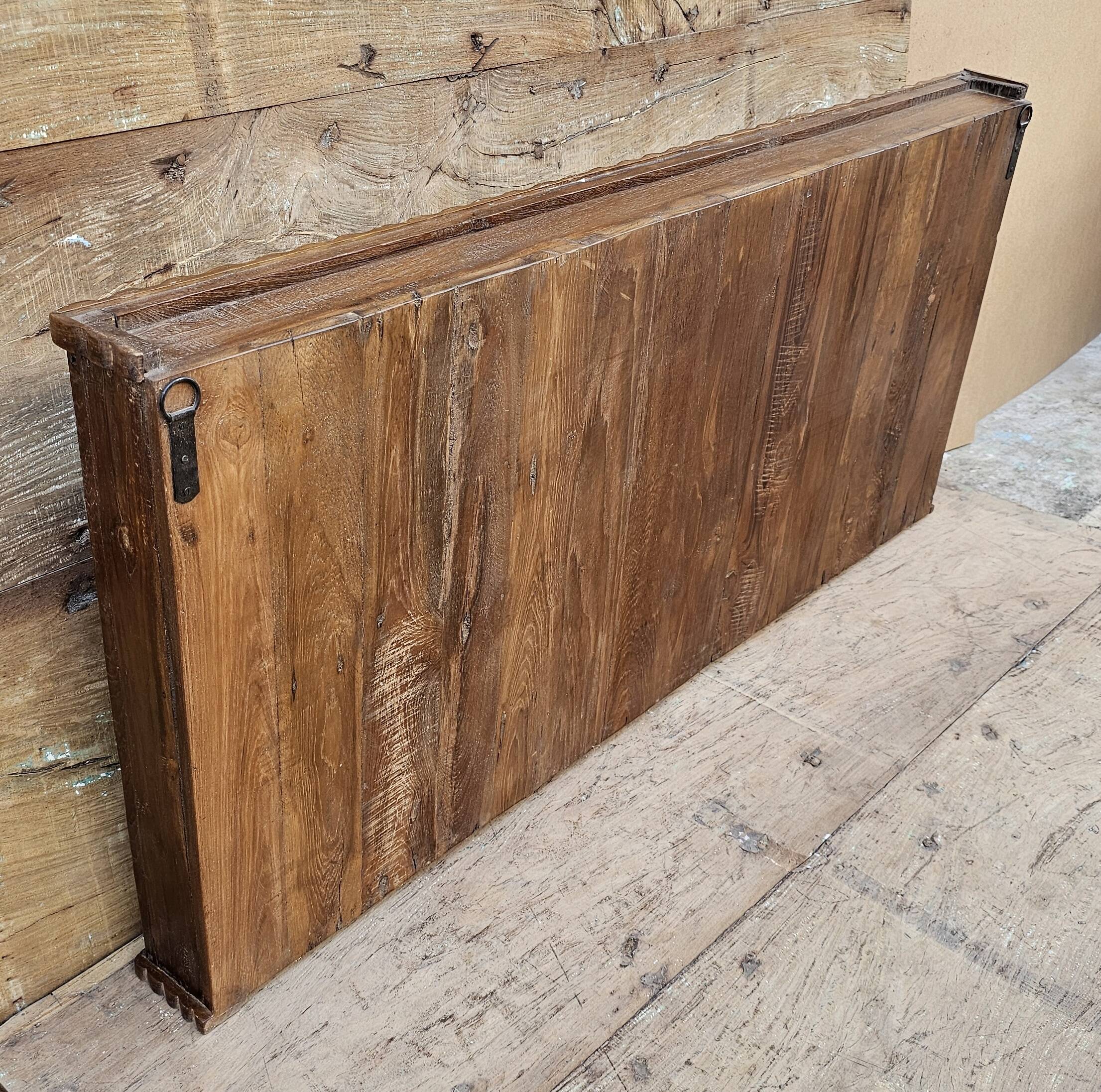 Antique Burmese teak collector's wall display case