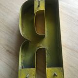 Industrial vintage letter in zinc