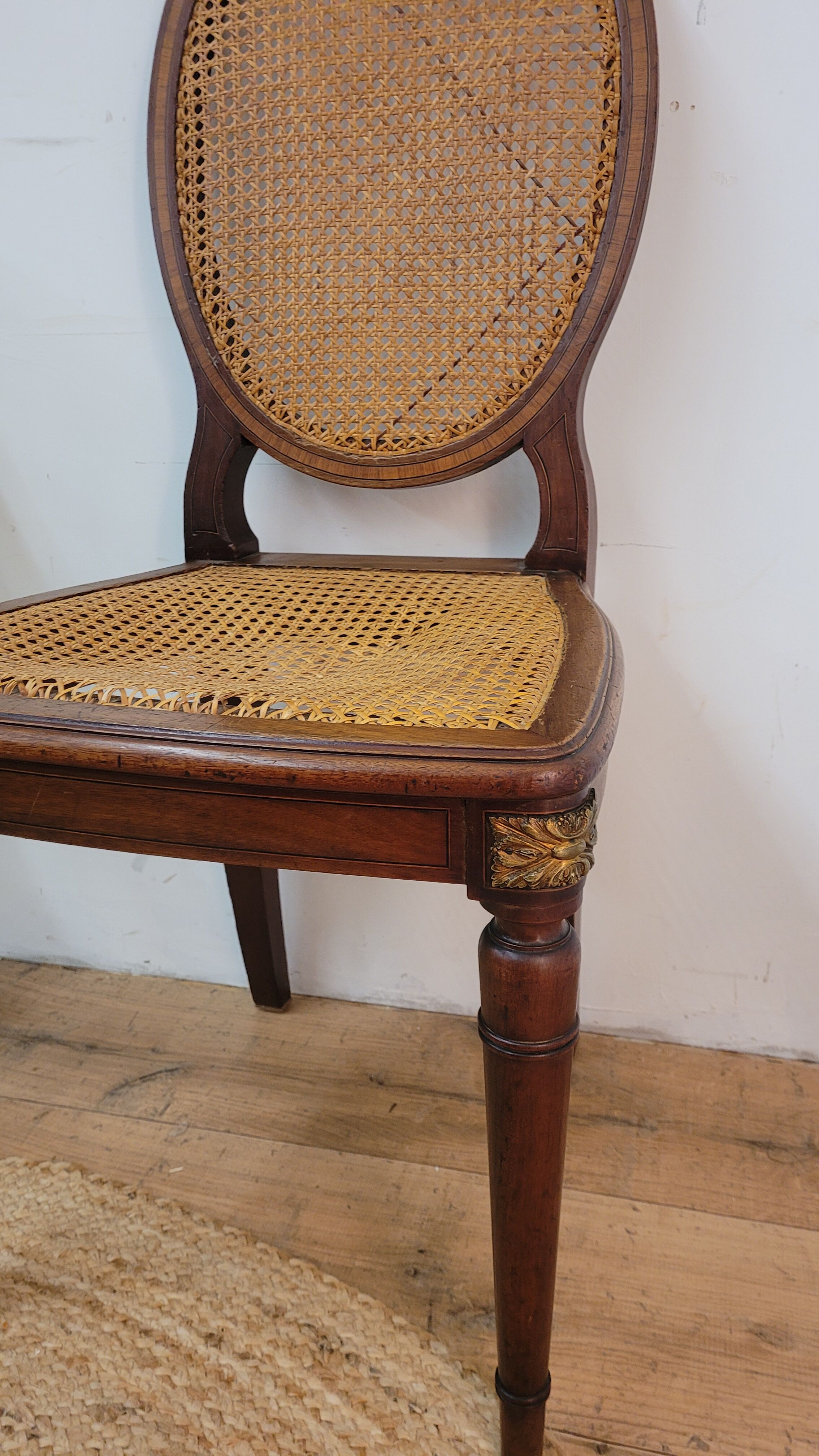 5 Louis XVI style medallion chairs